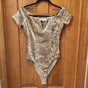 ASTR The Label Velvet Bodysuit